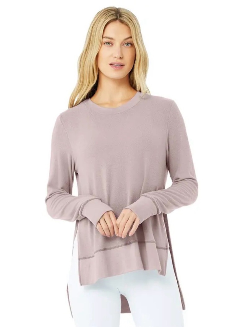 Alolux glimpse long sleeve top alo yoga xs lavender